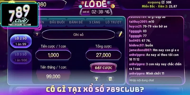 Có gì tại xổ số 789CLUB?