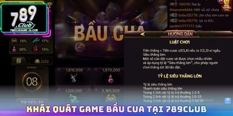 Khái quát game bầu cua tại 789Club